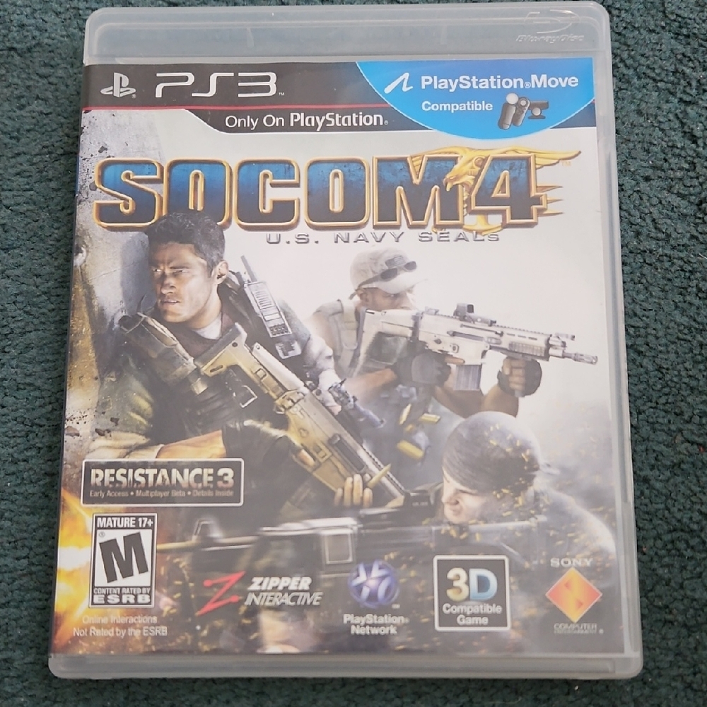 Sony SOCOM 4: U.S. Navy SEALs for PS3 - Blue and Black